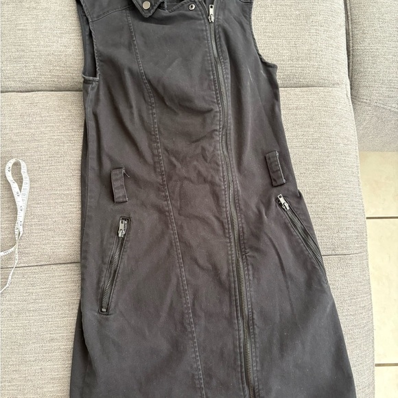 H&M Black biker Mini Dress (no belt) - Picture 2 of 6